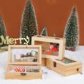 New Year Christmas Creative Wooden Hand-cranked Music Box, C