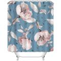 Floral Shower Curtains for Bathroom, Blue Waterproof 72x72inch