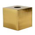 1pc Metal Tissue Box Square Golden Rectangle Storage Home Decor B