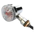 Silver Turn Signal Indicator Light Amber Universal Scooter 12v