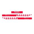 1 Set Hood Bonnet Stickers Door Side Skirt Stripes for Fiat 500,red