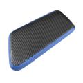 Car Carbon Fiber Center Console Lid Armrest Box Leather Pad -blue