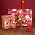 Set Of 6 ,spring Festival Diy Gift Red Wrapping Paper,70cm X 50cm