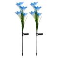 Lily Shape Night Light Beautiful Lily Flower Stake Flower Lights F