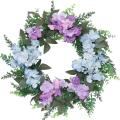 Spring Artificial Hydrangea Wreath for Front Door Farmhouse Decor