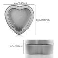 15 Pack Heart Shape Metal Tins Candle Jars Candle Containers