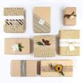 Kraft Wrapping Paper Set,12 Sheets Brown Wrap Paper Multi Pattern