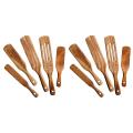 Wooden Spurtles Set(10pcs) - Non Stick Cookware for Stirring & Mixing