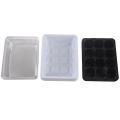 10 Pack Seedling Tray Seed Tray with Dome and Base 12 Cells-white