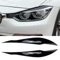 2pcs Bright Black Front Headlight Cover for -bmw F30 F35 2013-2019