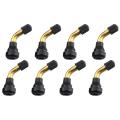 4pcs Tyre Valves Stem Right Angle Snap-in Rubber Brass