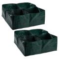 2x 4 Divided Grids Planting Grow Pot for Suitable Planting Vegetables
