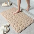 Bathroom Bath Mat Thicken Non-slip Memory Foam Carpet (gray)