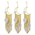 3 Pack Boho Moon Macrame Wall Hanging Leaves Woven Tapestry Dream