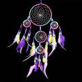Dream Catcher Wall Hanging Decoration Colorful Feather Five Rings