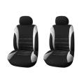 Front Car Seat Covers Front Airbag Ready , 2-piece Set(black + Grey)