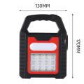 Usb Recharge&solar Energy Led Working Light Camping Flashlight, Red