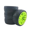 4pcs 12mm Hex 66mm Rc Car Rubber Tires Wheel Rim for 1/10 Rc B