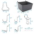 140 Pcs15 Different Types Of Pegboard Hooks, for Organizing Tools