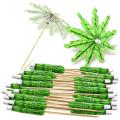 Green Coconut Tree Toothpicks Paper Umbrellas Toothpicks Handmade