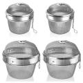 4pcs Ball Infuser,2 Sizes Extra Infuser with Hook,for Spice,tea,etc