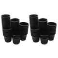 40pcs 3 Inch Heavy Duty Mesh Pot Net Cup Hydroponic Planting Black