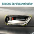 For Toyota Corolla 2019-2021 Inner Door Handle Bowl Trim,carbon Fiber