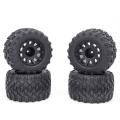 125x73mm Wheel Rims Tires Tyre Set for Traxxas E-maxx Hsp Hpi Arrma