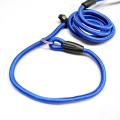 1.0*140cm Pet Dog Nylon Adjustable Loop Training Lead Collar Leash Traction Rope (blue)