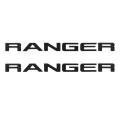 Tailgate Insert Letters for Ford Ranger 2019 2020, Emblems (black)