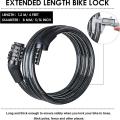 10 Pcs Bike Lock Cable with Combination,coiled Preset Bike Lock