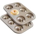 Madeleine Pan,non-stick Donut Pan, 2 Pieces Carbon Steel Donut Mold