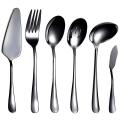 6-piece Serving Flatware Silverware Set,serving Utensil Set,black