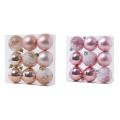 9 Pcs Christmas Ball Ornaments Xmas Tree Decorations Balls, Pink