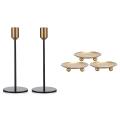 3 Pack Iron Plate Candle Holder Decorative Pedestal Candlestick