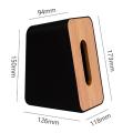 Vertical Tissue Box Nordic Simple Paper Box Wooden Lid, Black