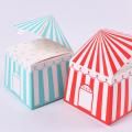 50pcs Creative Circus Tent Box Cartoon House Party Gift Box(blue)