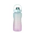 2l Large Capacity Water Bottle Straw Cup Outdoor Sports Bottle-d