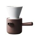 Household Coffee Pot Drip Filter Ceramic Coffee Filter Cup Set Brown
