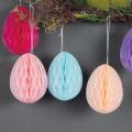 14pcs Easter Egg Silhouette Honeycomb Hanging Paper Balls Decorations