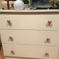 Ceramic Drawer Knobs Heart Shape Cabinet Dresser Pulls Handles