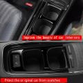 Car Glossy Black Center Console Water Cup Holder Decoration Cover