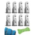 8pcs/pack Camping Automatic Lock Hook Tent Hook Kit for Outdoors