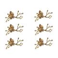 Plum Blossom Design Napkin Holder Napkin Ring Decoration -golden