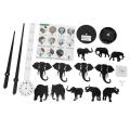 Unique Animal Shape Wall Clock Fashion Diy Acrylic Mirror Elephant