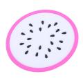 6pcs Round Non-slip Heat Resistant Mat Colorful Fruit Coasters Set