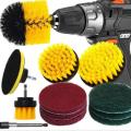 12pcs/set Electric Drill Brush Scrub Pads Grout Power Drills Scrubber