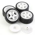 4pcs 12mm Hex 65mm Rubber Tire Wheel Tyres for Tamiya 1/10 Rc Car,2