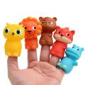 Finger Puppets for Children and Babies 5 Farm Animals Doll Set Toy(a)