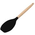 Silicone Wooden Handle Non Stick Kitchen Spatulas for Cooking, Baking